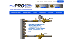 Desktop Screenshot of prohydronicspecialties.com