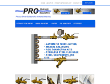 Tablet Screenshot of prohydronicspecialties.com